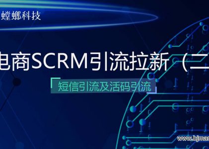 电商SCRM组合策略引流拉新（二）—短信引流及活码引流