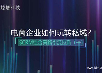 电商企业如何玩转私域？电商SCRM组合策略引流拉新（一）