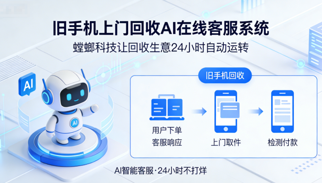 旧手机上门回收AI在线客服系统：螳螂科技让回收生意24小时自动运转